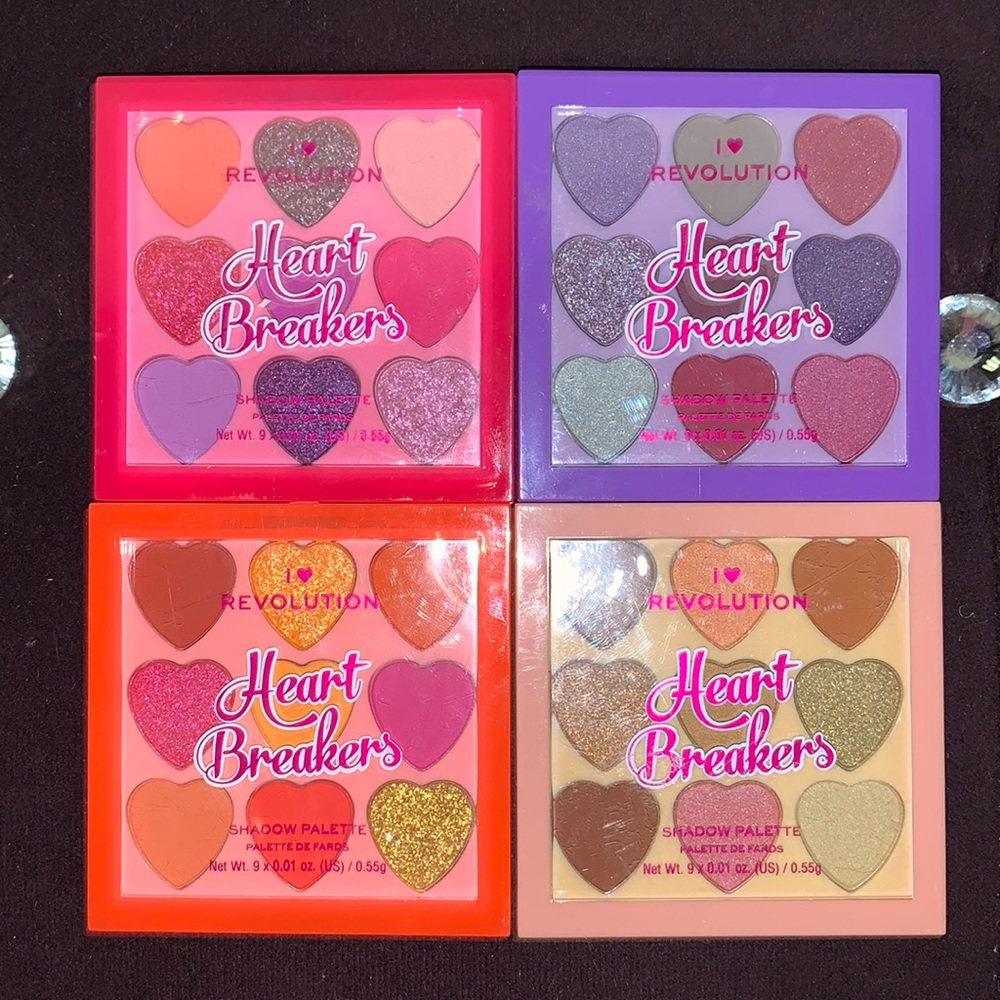 Revolution makeup palettes Heart breakers bundle